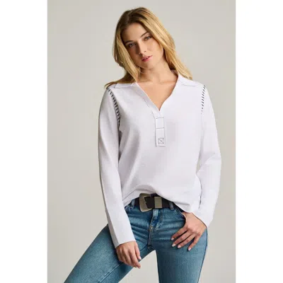 Lisa Todd Whipster Cotton T-shirt In White