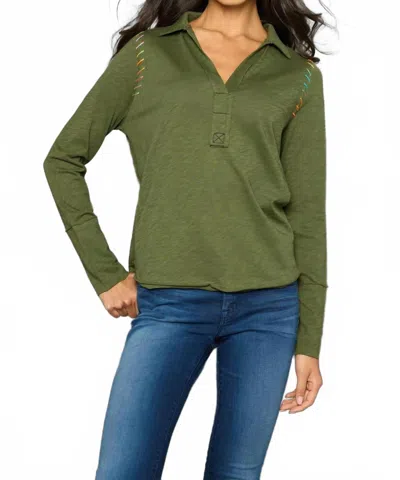 Lisa Todd Whipster Top In Jungle In Green