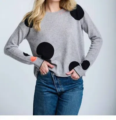 Lisa Todd Women's Hot For Dots Sweater In Black In Gray