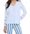 Lisa Todd Women's Mesh Fest Top In White In Blue