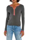 Lisa Todd Patch Match Sweater In Shale In Grey