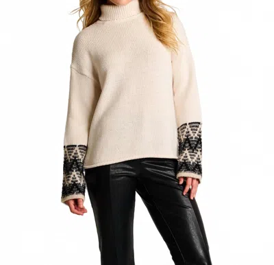 Lisa Todd Wonderland Turtleneck Sweater In Snow In Neutral
