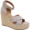Lisa Vicky Gemi Platform Wedge Sandal In Light Grey