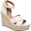 Lisa Vicky Gemi Platform Wedge Sandal In White