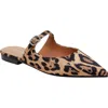 Lisa Vicky Moment Pointed Toe Mule In Leopard Fabric