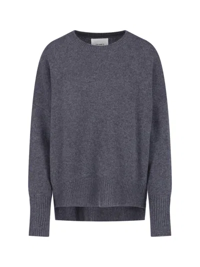 Lisa Yang Grey Relaxed Fit Ribbed Knit Sweater In Gray