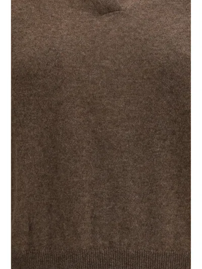 Lisa Yang 100% Cashmere Sweater In Brown