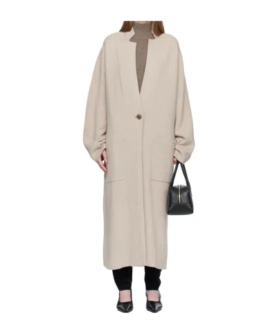 Lisa Yang 12-gauge Double-knit Cashmere Coat. In Neutral