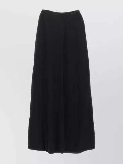 Lisa Yang A-line High Waist Midi Skirts In Black