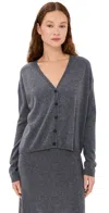 Lisa Yang Abby Cashmere Cardigan Graphite In Graphite