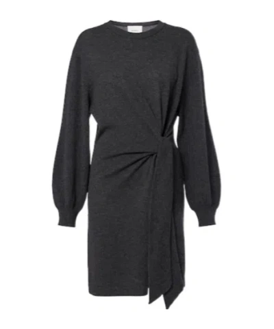 Lisa Yang Abrielle Gathered Cashmere Sweater Dress In Black