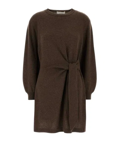 Lisa Yang Abrielle Knit Dress In Brown