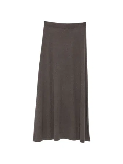 Lisa Yang Adrienne Midi Skirt In Gray