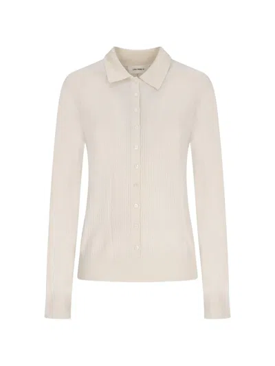 Lisa Yang Agata Ribbed-knit Cardigan In Neutral