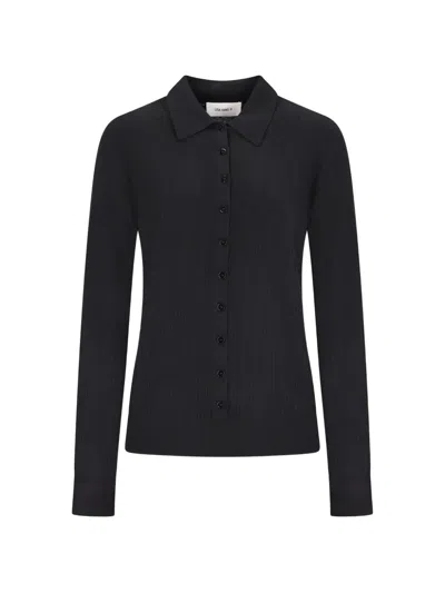 Lisa Yang Agata Ribbed-knit Cardigan In Black
