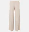 Lisa Yang Elastic Waist Casual Pants In Beige
