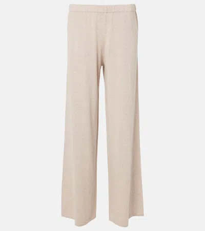 LISA YANG AINA COTTON AND CASHMERE WIDE-LEG PANTS