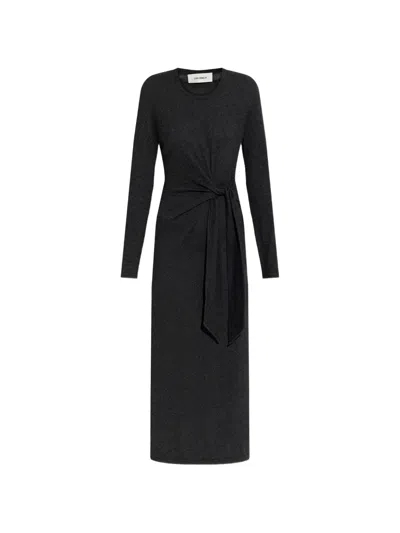 Lisa Yang Alayne Long-sleeve Midi Dress In Black