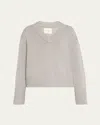Lisa Yang Aletta V-neck Cashmere Knit Sweater In Dove Grey
