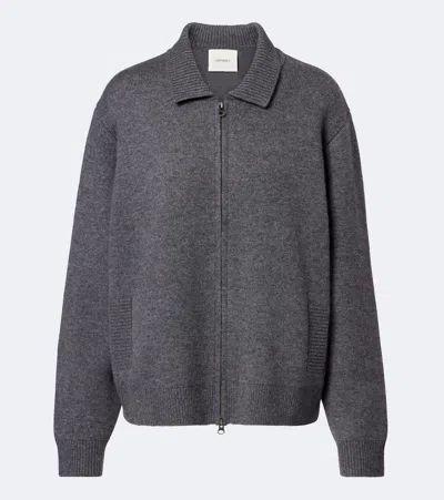 Lisa Yang Aleya Cashmere Zipped Cardigan In Gray