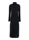 Lisa Yang Alina Blackturtleneck Midi Dress In Cashmere Woman In Black