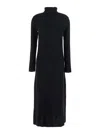 Lisa Yang Alina Blackturtleneck Midi Dress In Cashmere Woman In Black