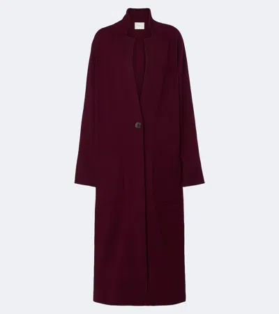 Lisa Yang Amie Cashmere Coat In Burgundy