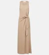 Lisa Yang Angeline Cotton And Cashmere Maxi Dress In Neutral