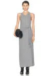 Lisa Yang The Angeline Tie-front Dress In Gray
