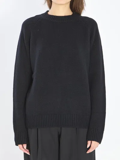Lisa Yang Anine Crew-neck Ribbed Sweater In Black