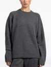 Lisa Yang Anine Ribbed Grey Sweater In Gray