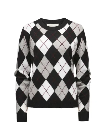 Lisa Yang Antoni Argyle-knit Cashmere Sweater In Black