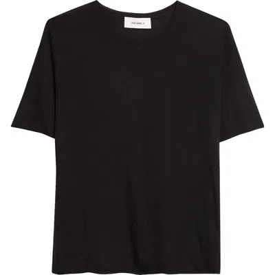 Lisa Yang Ari Short Sleeve Cashmere Sweater In Black