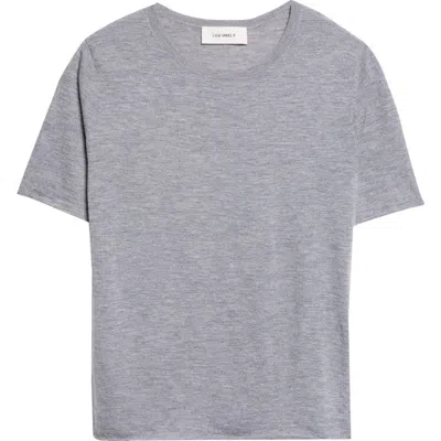 Lisa Yang Ari Short Sleeve Cashmere Sweater In Gray