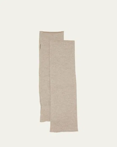Lisa Yang Aspen Fingerless Cashmere Long Gloves In Sand