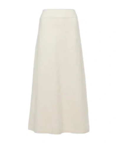 Lisa Yang Asta Brushed Cashmere Midi Skirt In Neutral