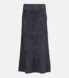 Lisa Yang Asta Cashmere Midi Skirt In Gray