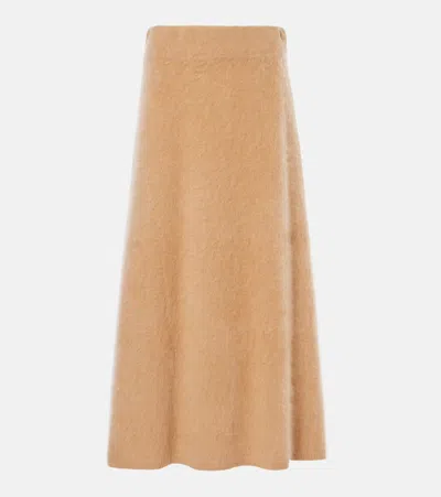 Lisa Yang Asta Cashmere Midi Skirt In Pink