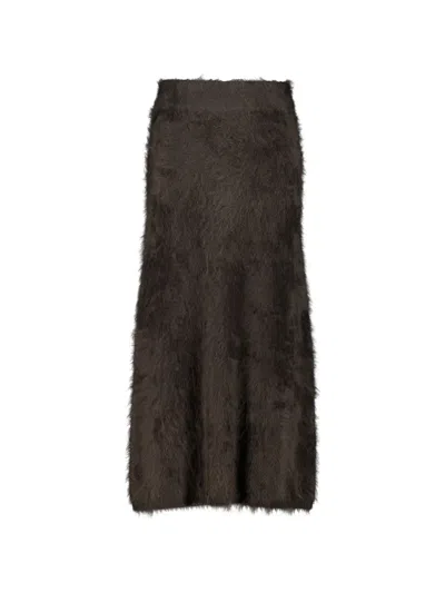 Lisa Yang Asta Elasticated-waist Midi Skirt In Neutral