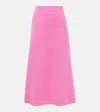 Lisa Yang Asta Brushed Cashmere Midi Skirt In Pink