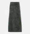 Lisa Yang Asta Knitted Cashmere Midi Skirt In Green