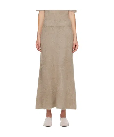 Lisa Yang Asta Midi Skirt In Brown