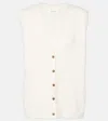 Lisa Yang The Astrid Cashmere Vest In  Cream Brushed