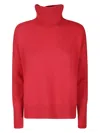 Lisa Yang Asymmetrical Oversized Cashmere Knit Sweater In Red