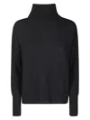 Lisa Yang Asymmetrical Turtleneck Sweater In Soft Cashmere In Black