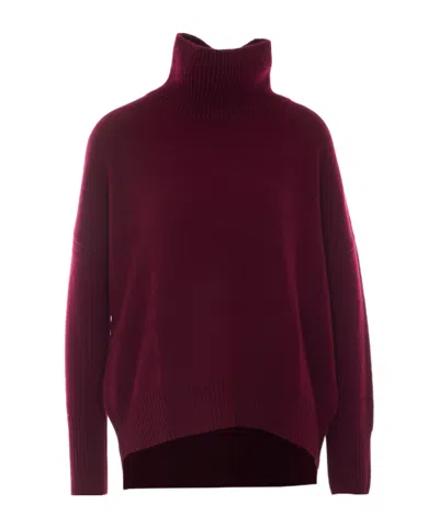Lisa Yang Sandy Cashmere Roll Neck Sweater In Burgundy