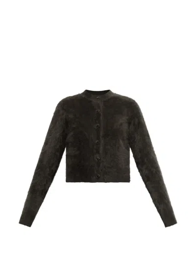 Lisa Yang Azalea Brushed-finish Cardigan In Green