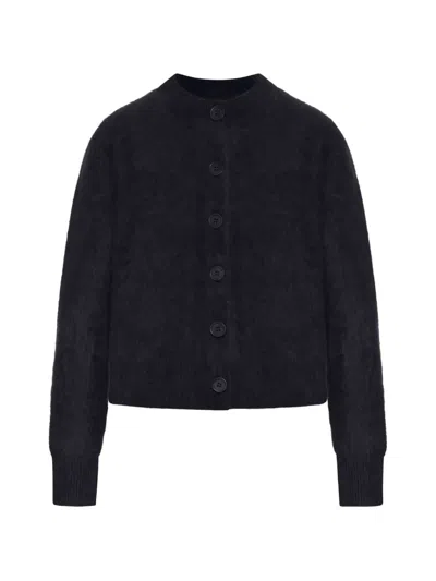 Lisa Yang Azalea Brushed-finish Wool Cardigan In Black
