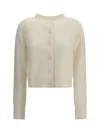 Lisa Yang Azalea Button-front Cashmere Cardigan In White