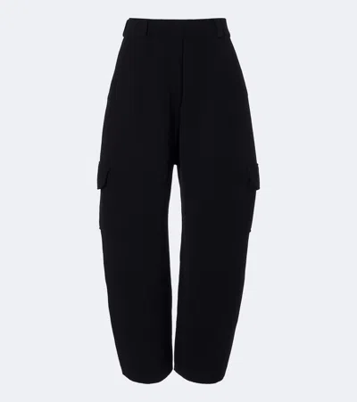 Lisa Yang Azaria Cashmere Barrel-leg Pants In Black